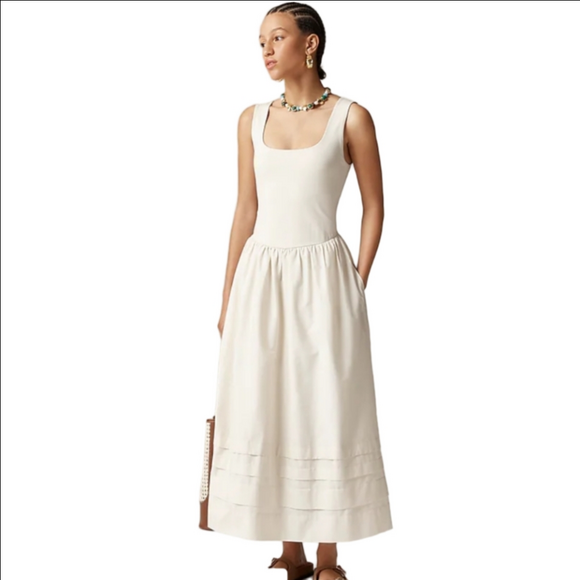 J. Crew Dresses & Skirts - J Crew Drop-waist mixy dress Natural SZ XXS CJ497 NWT